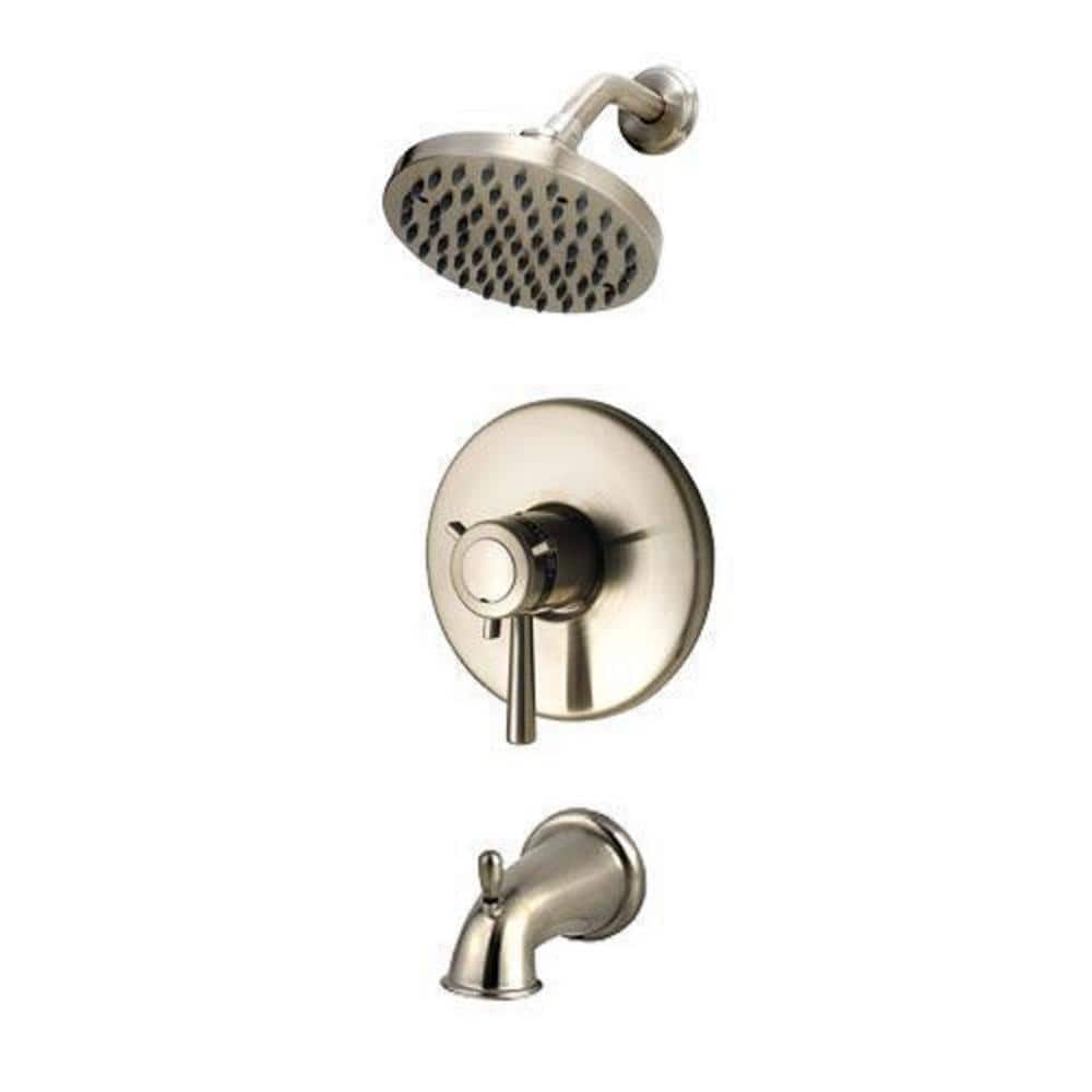 Thermostatic 1-Handle 1-Spray Tub and Shower Trim in Brushed Nickel (Valve Not Included)
