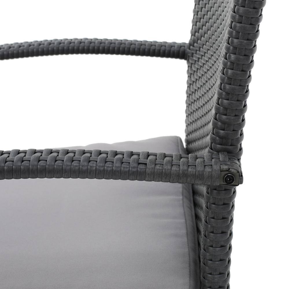 Palermo Gray Aluminum and Steel 6-Piece Outdoor Dining Set