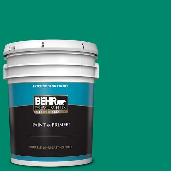 BEHR PREMIUM PLUS 5 gal. #P430-6A Celtic Queen Satin Enamel Exterior Paint & Primer