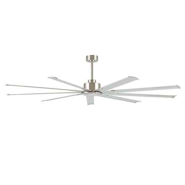 WINGBO 84 in. 9Blades Indoor Ceiling Fan in Nickel and Grey with