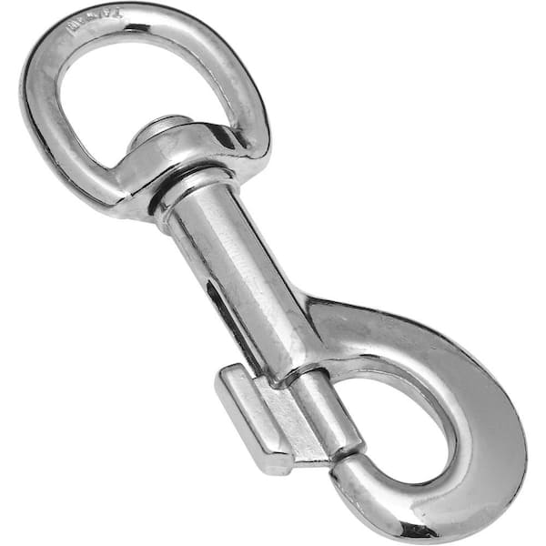 National Hardware 5/8 in. x 3-1/2 in. Round Swivel Eye Bolt Snap in Nickel