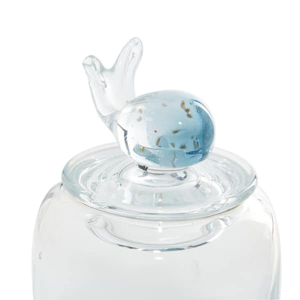 Monroe Lane Contemporary Glass Decorative Jars - Set of 2, Blue