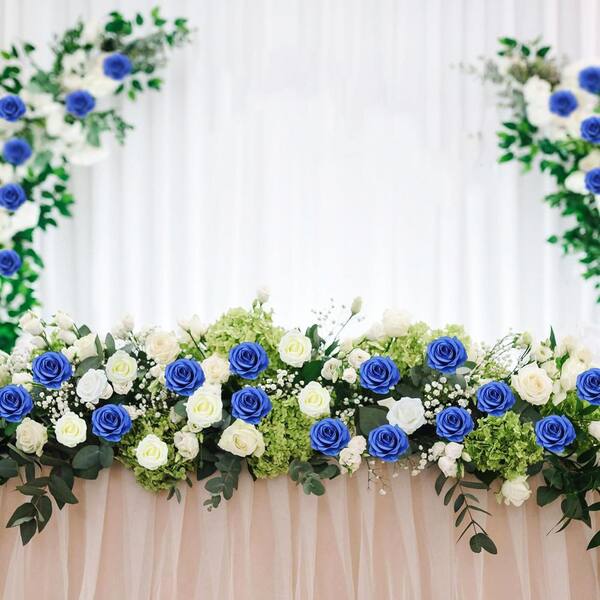 Blue Rose Artificial Flower, 10-Pack L09G2TC429 - The Home Depot
