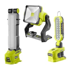 RYOBI ONE+ 18V Cordless 3-Tool Hobby Lighting Kit with P721 Work Light, P727 Workbench Light, and P790 Project Light (Tools Only)