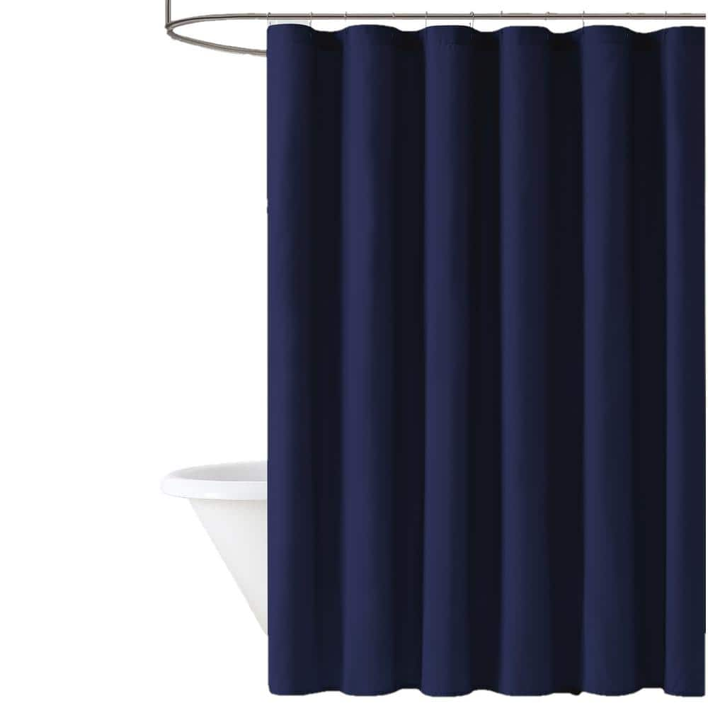 Truly Soft Everyday Navy 72 in. W x 72 in. L Microfiber Polyester Shower Curtain