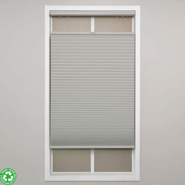 Eclipse Gray Cloud Cordless Blackout Polyester Top Down Bottom Up Cellular Shades - 53.5 in. W x 48 in. L