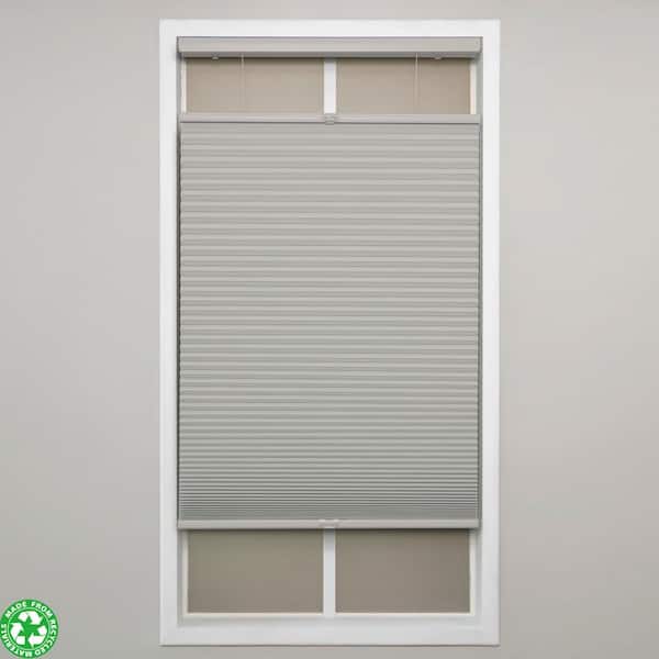 Eclipse Gray Cloud Cordless Blackout Polyester Top Down Bottom Up Cellular Shades - 70.5 in. W x 64 in. L