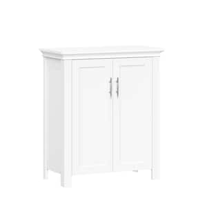 Somerset 23.75 in. W x 11.81 in. D x 27.63 in. H White 2-Door Bathroom Storage Cabinet Organizer with Adjustable Shelf