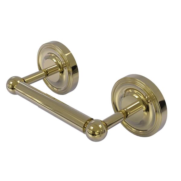 Allied Brass Prestige Regal Collection Double Post Toilet Paper Holder in Unlacquered Brass