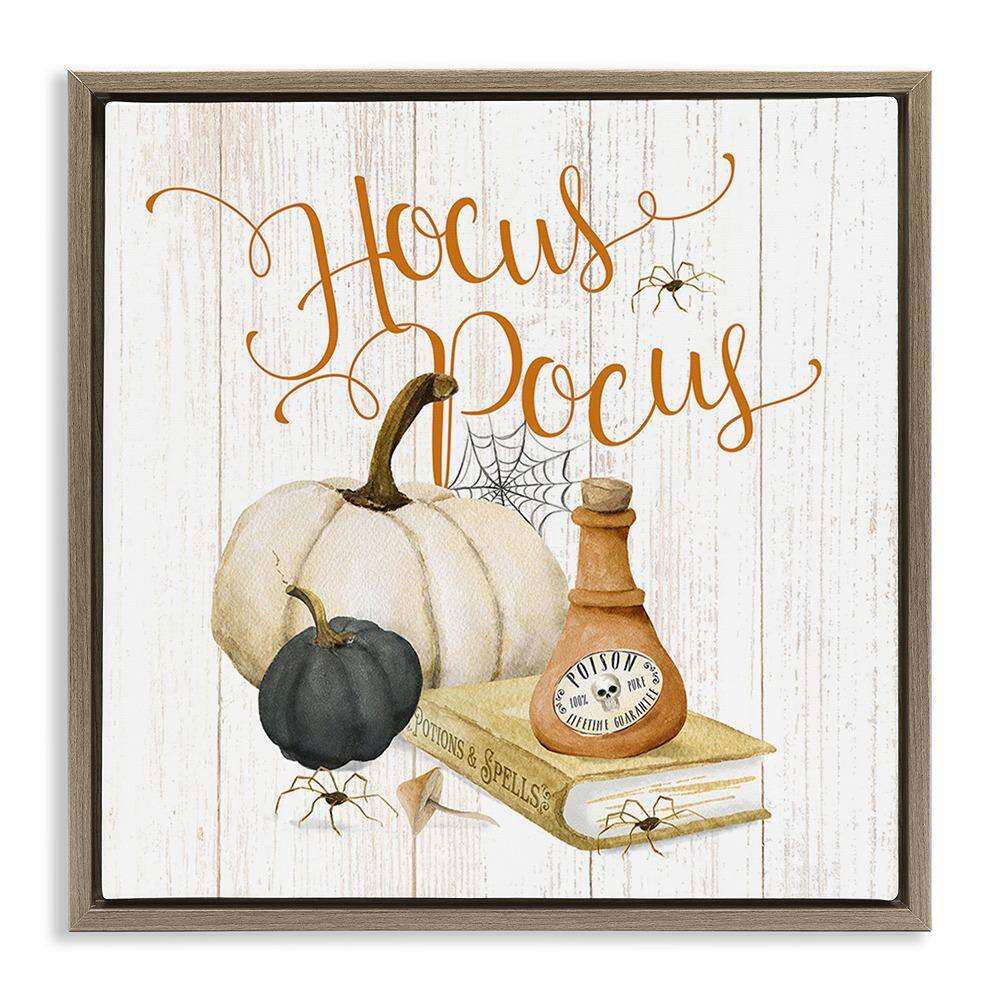 Hocus Pocus Halloween Phrase by Deane Beesley 1-Piece Floater Frame Graphic Print Typography Art Print 25 in. x 25 in. price history on PriceWatchPro