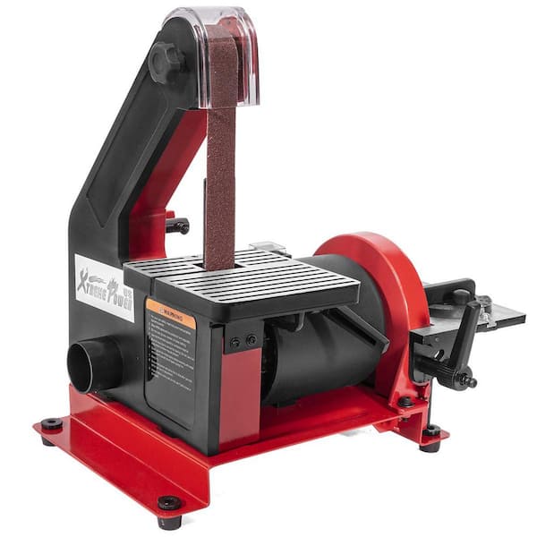 XtremepowerUS 1 in. x 30 in. Belt with 5 in. Disc Sander Corded Bench Top Polish Grinder Table Sanding Station