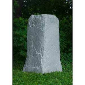 36-3/4 in. H x 18 in. W x 19 in. L Monolith Landscape Granite Resin Rock Utility Cover