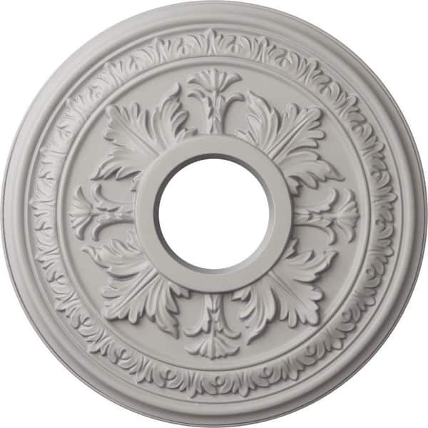Ekena Millwork 1-1/2 in. x 15-3/8 in. x 15-3/8 in. Polyurethane Baltimore Ceiling Medallion, Ultra Pure White