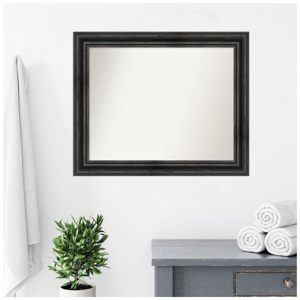 Rustic Black Pine Full Length Rectangular Bathroom Vanity Mirror