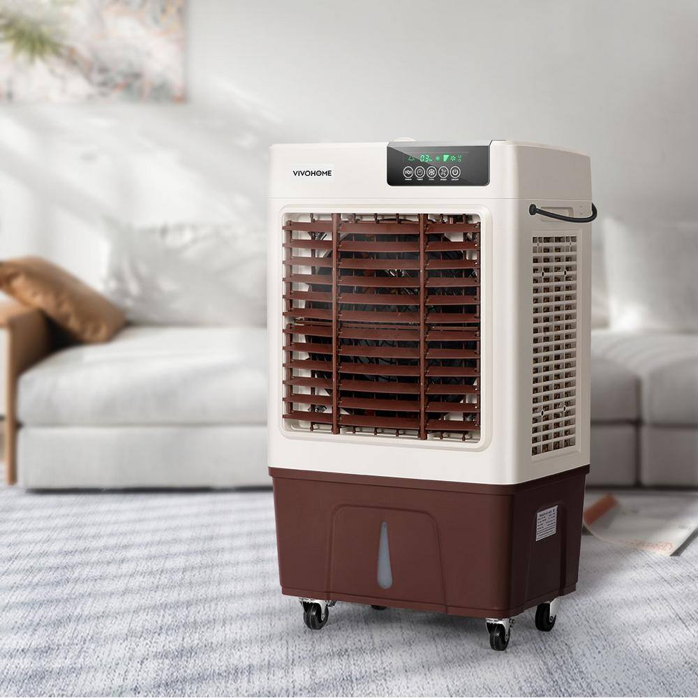 Compact White Portable Evaporative Cooler with Remote Control