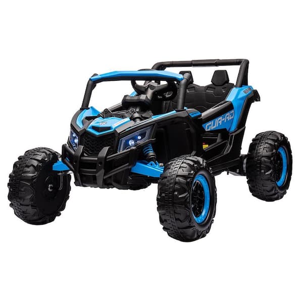 Electric Off-Road UTV Car for Kids - 24V Battery Powered with Remote Control, 200W Motor, Spring Suspension, Blue