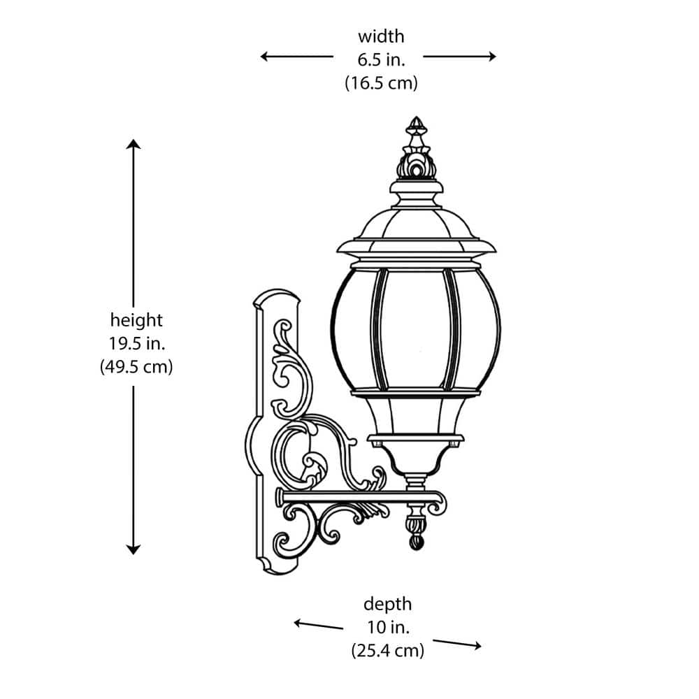 Francisco 20.5" White Classic Lantern Wall Sconce