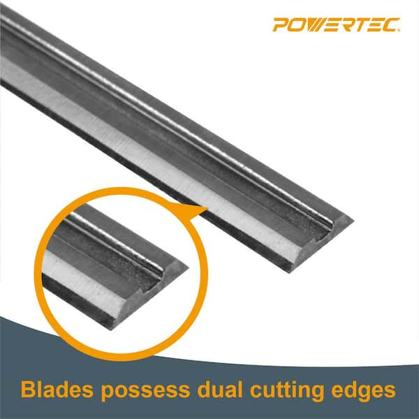 POWERTEC 3 1 4 in. High Speed Steel Hand Held Planer Blades for