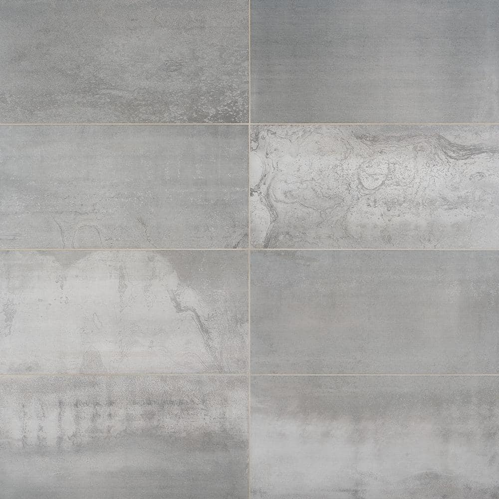 Lawrence 12" x 24" Matte Gray Porcelain Tile