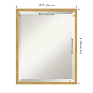 Medium Rectangle Gold Beveled Glass Classic Mirror (21 in. H x 17 in. W)