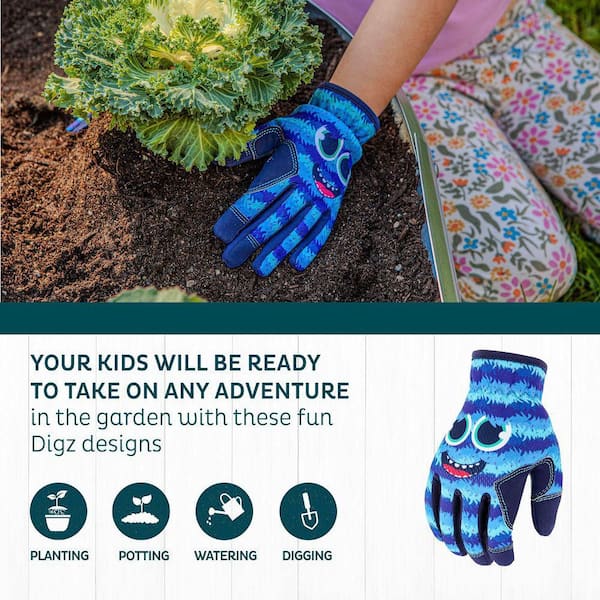Digz Kids/Youth Small/Medium Utility Outdoor Gardening Glove