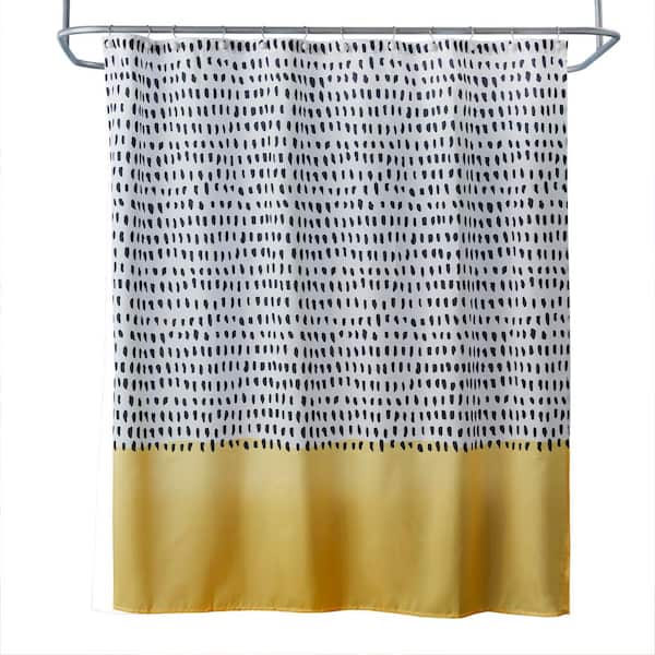 SKL Home Dotty Waves Fabric Shower Curtain, 72 in., Multi