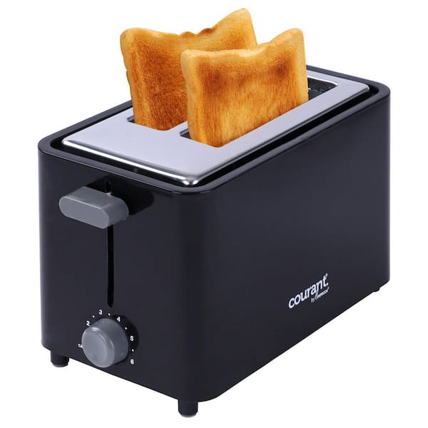 2-Slice Toaster, Cool Touch, Extra-Wide Slots for Bread & Bagels, 6 Shade Settings, Crumb Tray, Lift Feature, Black