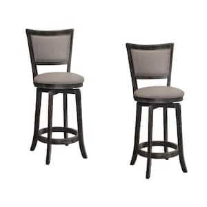 Maria Bar Height, 29 in. Weathered Gray Stools (Set of 2)