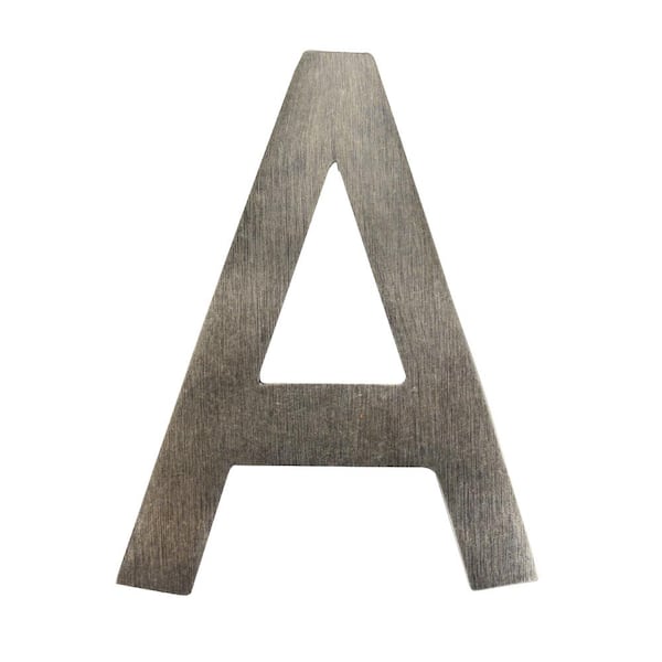 Architectural Mailboxes 4 in. Antique Pewter Floating House Letter A ...