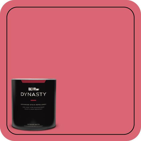 BEHR DYNASTY 1 qt. #P150-5A Strawberry Taffy Matte Interior Stain-Blocking Paint and Primer