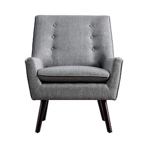 Pascale Light Gray Tufted Armchair