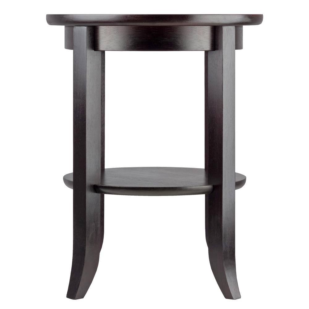 Genoa Espresso Glass Top End Table - thumbnail 2