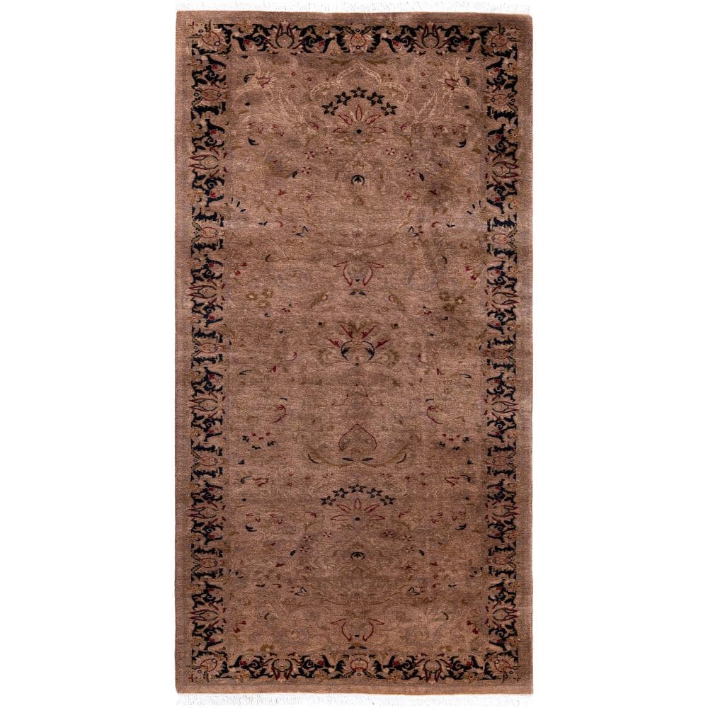 Fine Vibrance Brown 3 X 6 Hand Knotted Wool Indoor Area Rug price history on PriceWatchPro