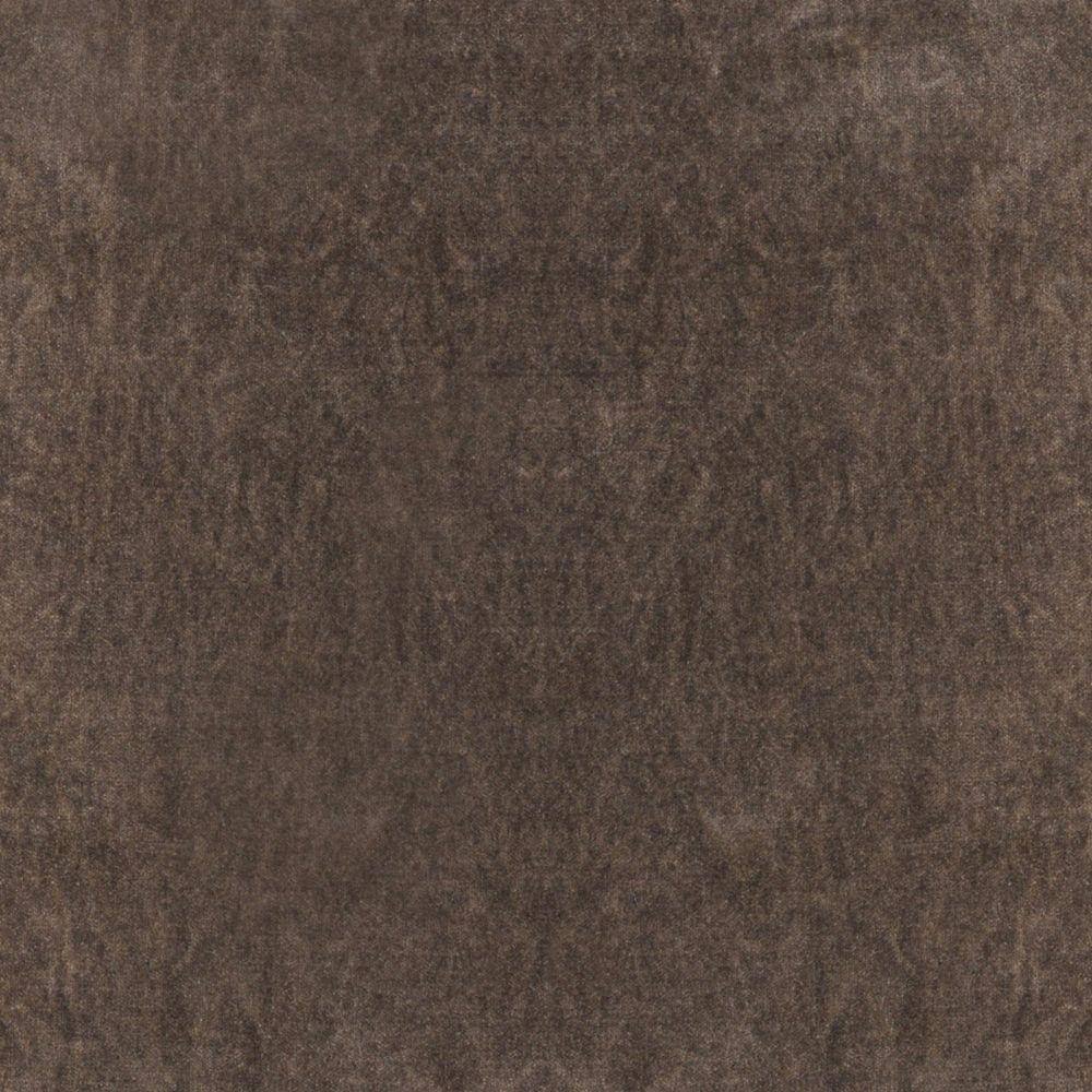 Taupe Brown Cotton Velvet Square Throw Pillow with Down Fill