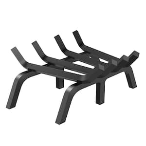 Fireplace Log Grate 18 in. Heavy-Duty Fireplace Grate Solid Powder-coated Steel Bars Log Firewood Burning Rack Holder