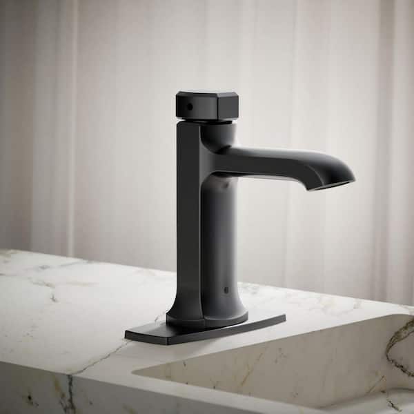 Rubicon Battery Powered Touchless Single Hole Bathroom Faucet in Matte Black
