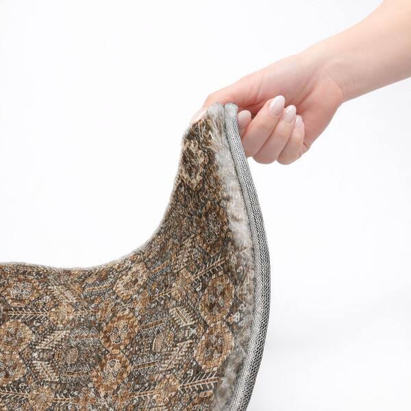 Dream Shag Premium Machine Washable Abstract ADS574 Chocolate 5 ft. x 7 ft. 6 in. Area Rug