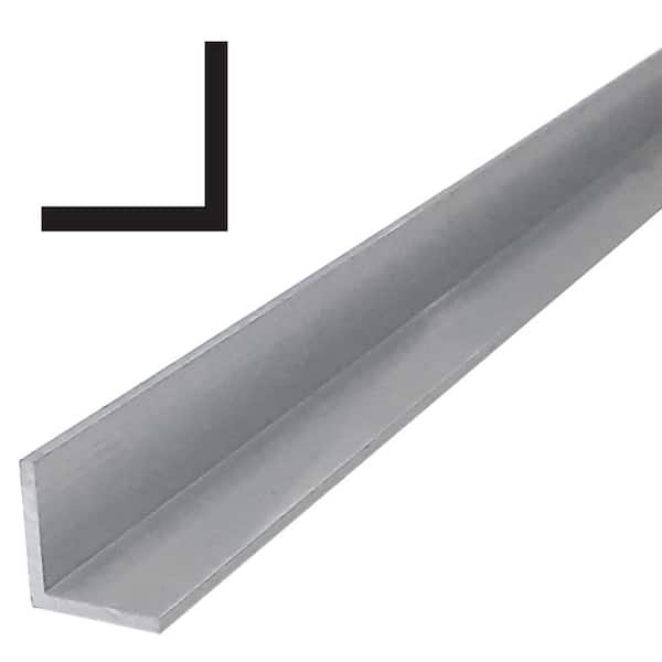Alexandria Moulding AT 020 3/4 in. D x 3/4 in. W x 96 in. L Metal Mira Satin Clear Angle Moulding