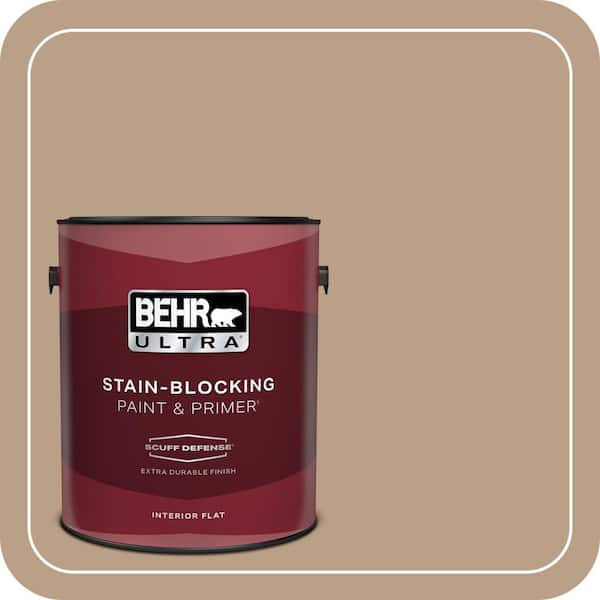 BEHR ULTRA 1 gal. #ICC-52 Cup of Cocoa Extra Durable Flat Interior Paint & Primer