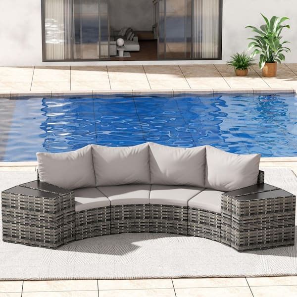 花陽浴 THE PREMIUM THE MATCH 1800ml 2本SET HOOOWOOO Messi Gray 8-Piece Wicker Outdoor Patio