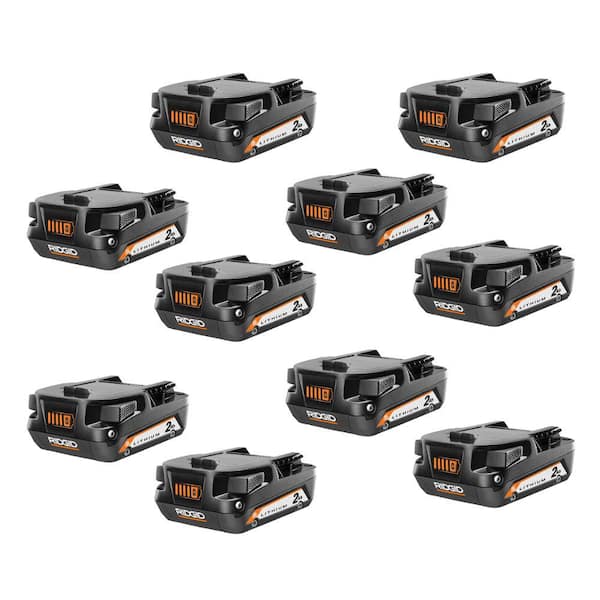 RIDGID 18V Compact Lithium-Ion Battery (10-Pack)