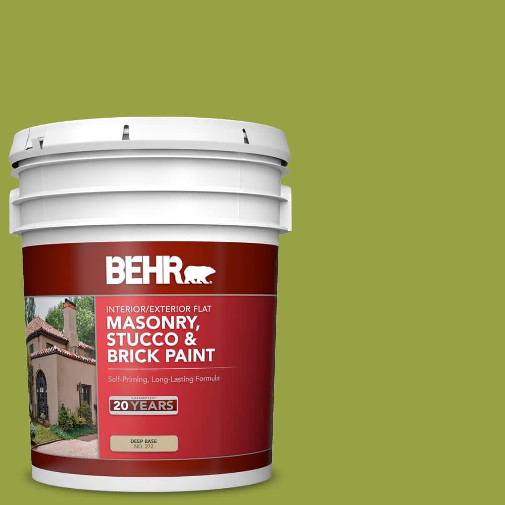 5 gal. #P360-6 Fresh Apple Flat Interior/Exterior Masonry, Stucco and Brick