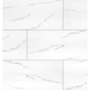 Aria Bianco 24 in. x 48 in. Polished Porcelain Floor and Wall Tile (16 sq. ft./Case)