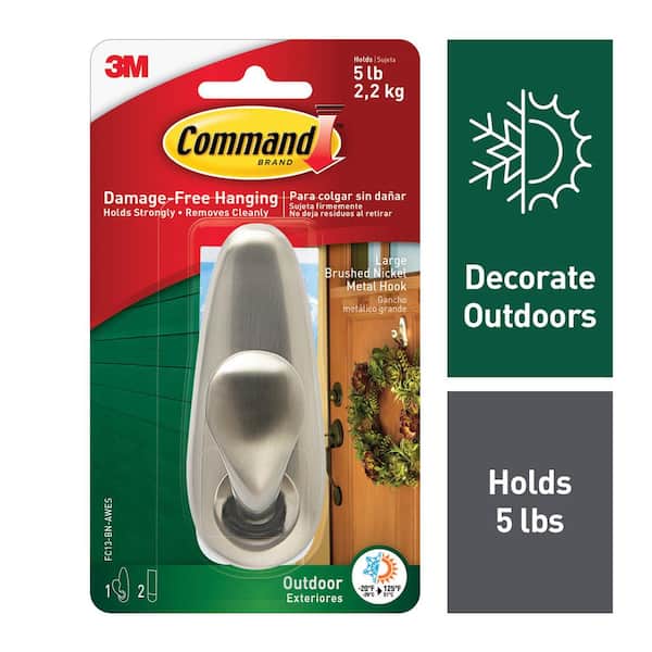 Command Large Forever Classic Metal Outdoor Hook (3-Piece)