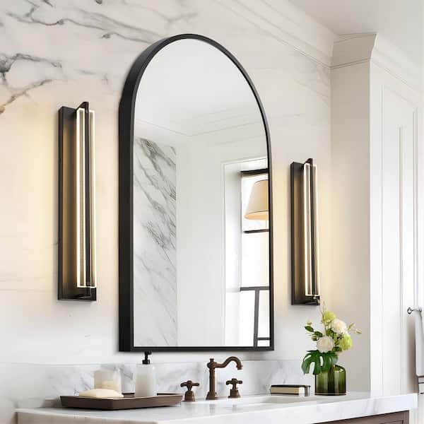 Arnesh 22.2 in. Modern Black Adjustable LED Bathroom Vanity Light