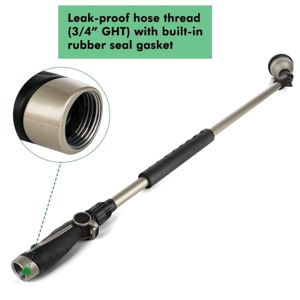 OGETFUUR 36 in. Watering Wand, Metal Garden Hose Wand with