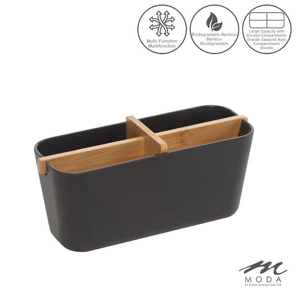 m MODA at home enterprises ltd. STOWE ORGANIZER BAMBOO FIBER BLACK