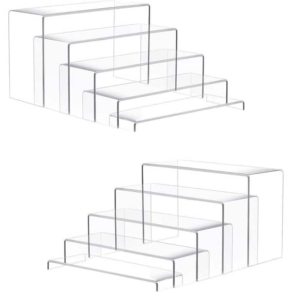 Rectangle Flash Stand Clear 8 in. Plastic Decorative Rectangle Stand LINBQ739 - The Home Depot