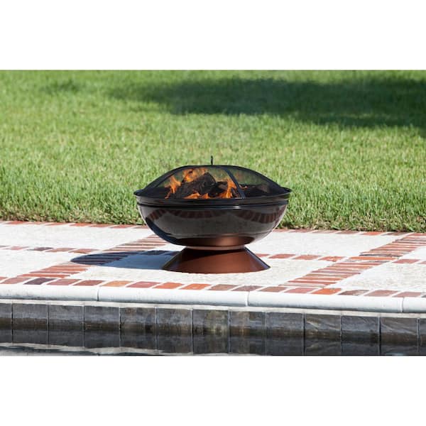 Degano 26 in. Round Steel Fire Pit