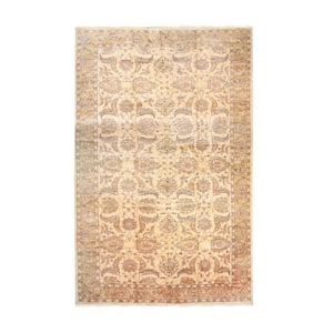 Beige Hand Knotted Wool Classic Agra Rug, 14 ft. 10 in. x 23 ft. 6 in. Area Rug